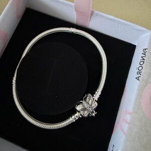 Pandora Moments Butterfly Clasp Snake Chain Bracelet